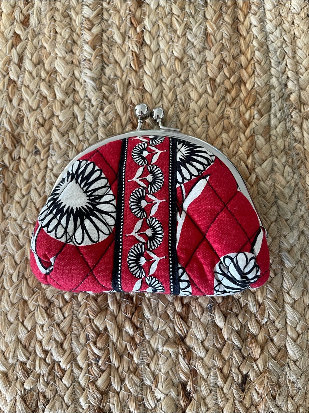 Vera Bradley Double Kiss Kisslock Coin Change Purse RETIRED PATTERN